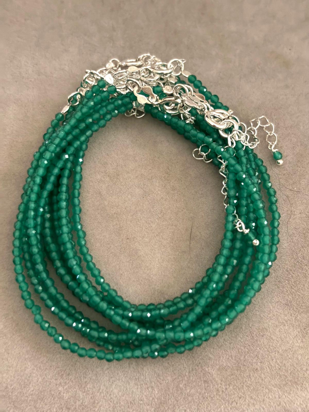pulsera esmeralda facetada