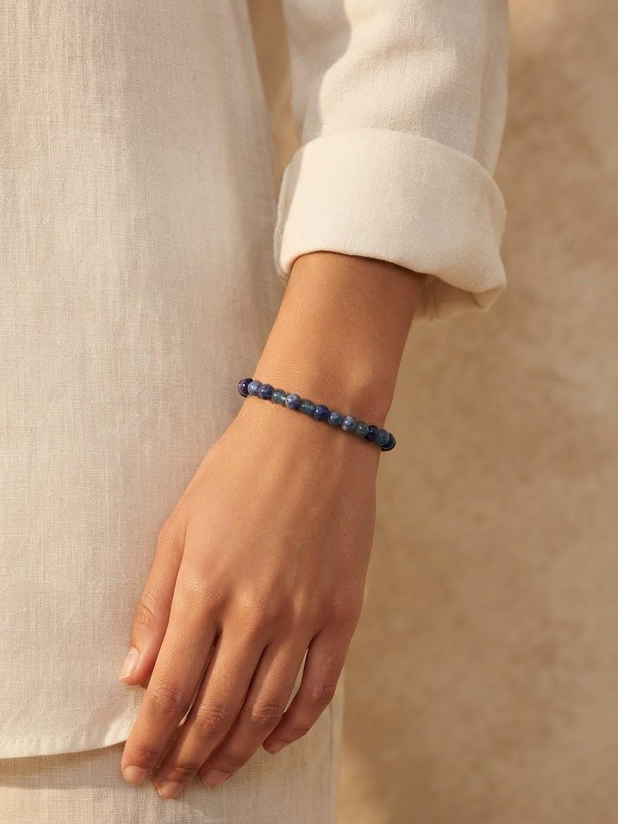 pulsera guía interior lapizlázuli, apatita y sodalita
