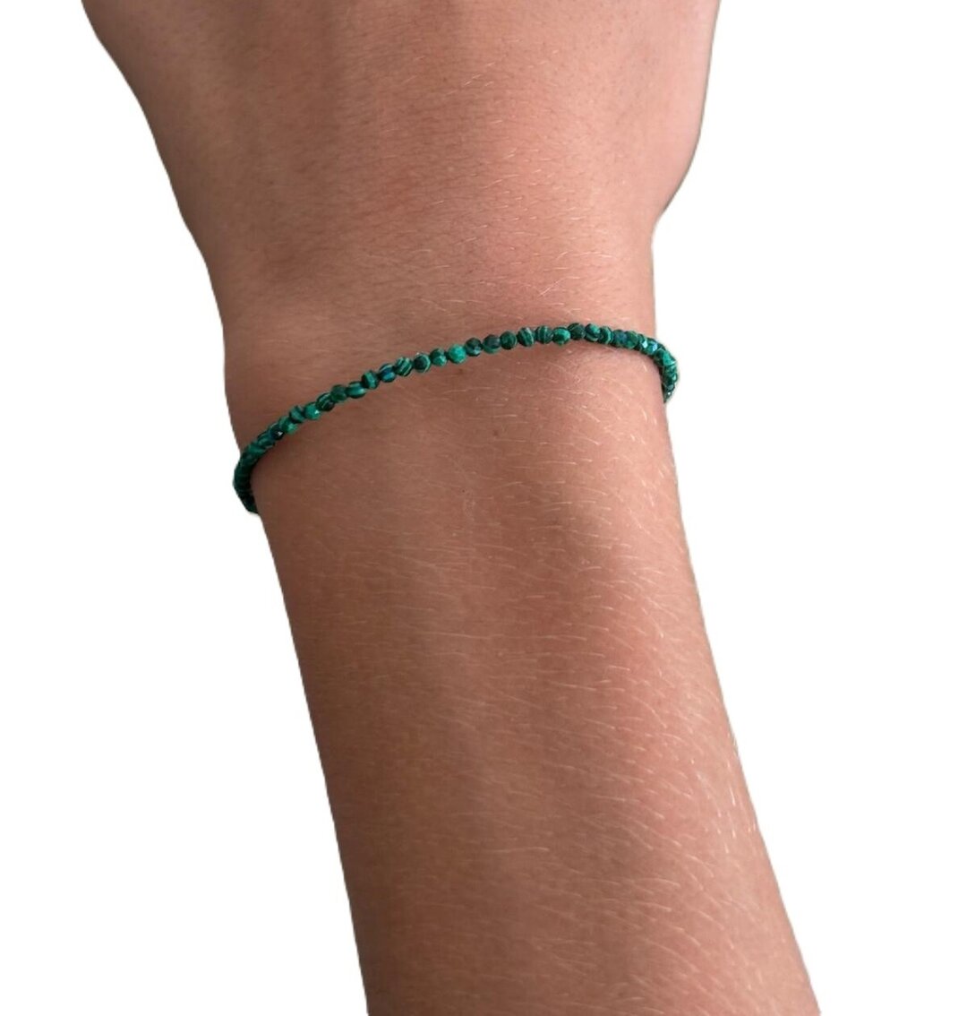 pulsera facetada Malaquita