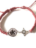 Pulsera amuleto doble protección Macramé y plata 925