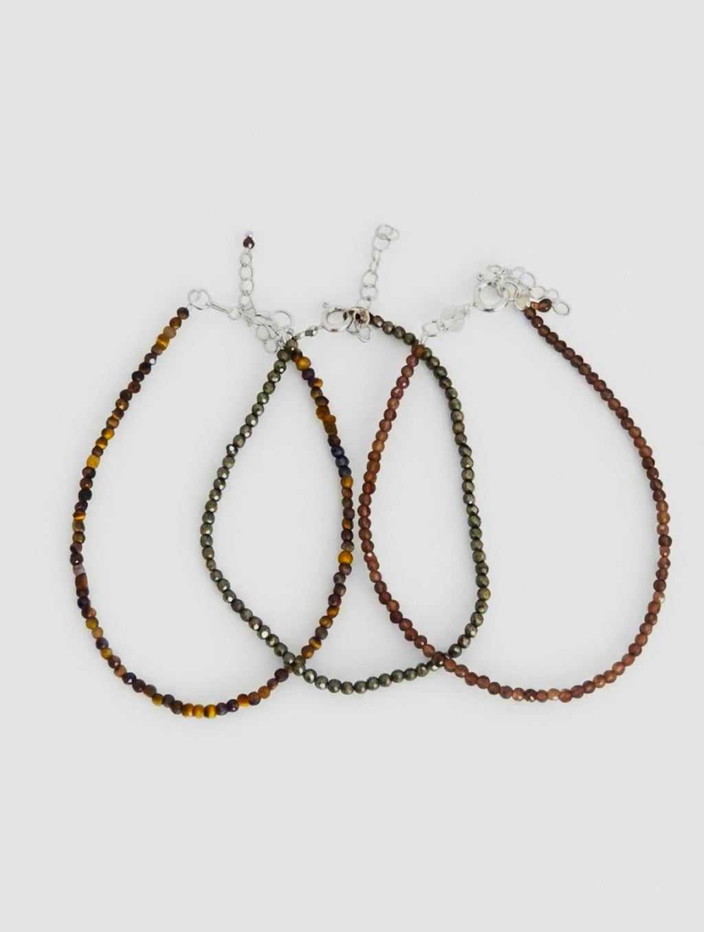 Trío de la Abundancia | Pulseras de ojo de tigre, citrino y pirita