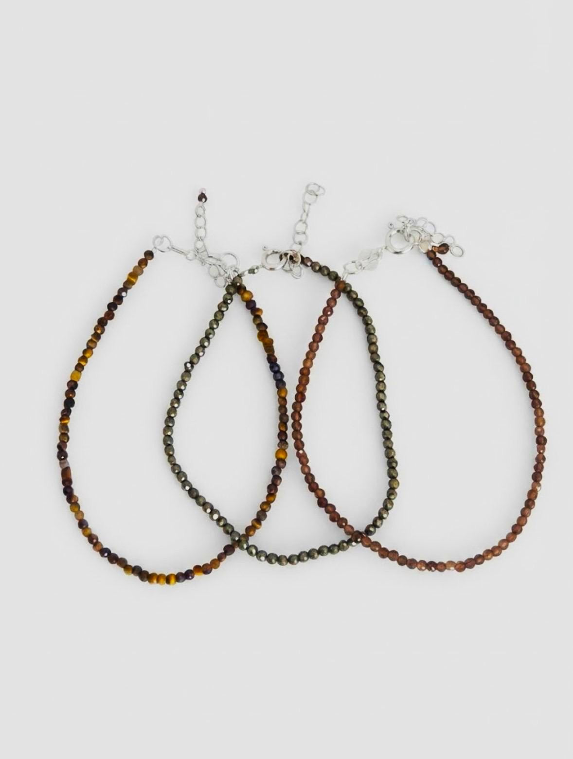 Trío de la Abundancia | Pulseras de ojo de tigre, citrino y pirita