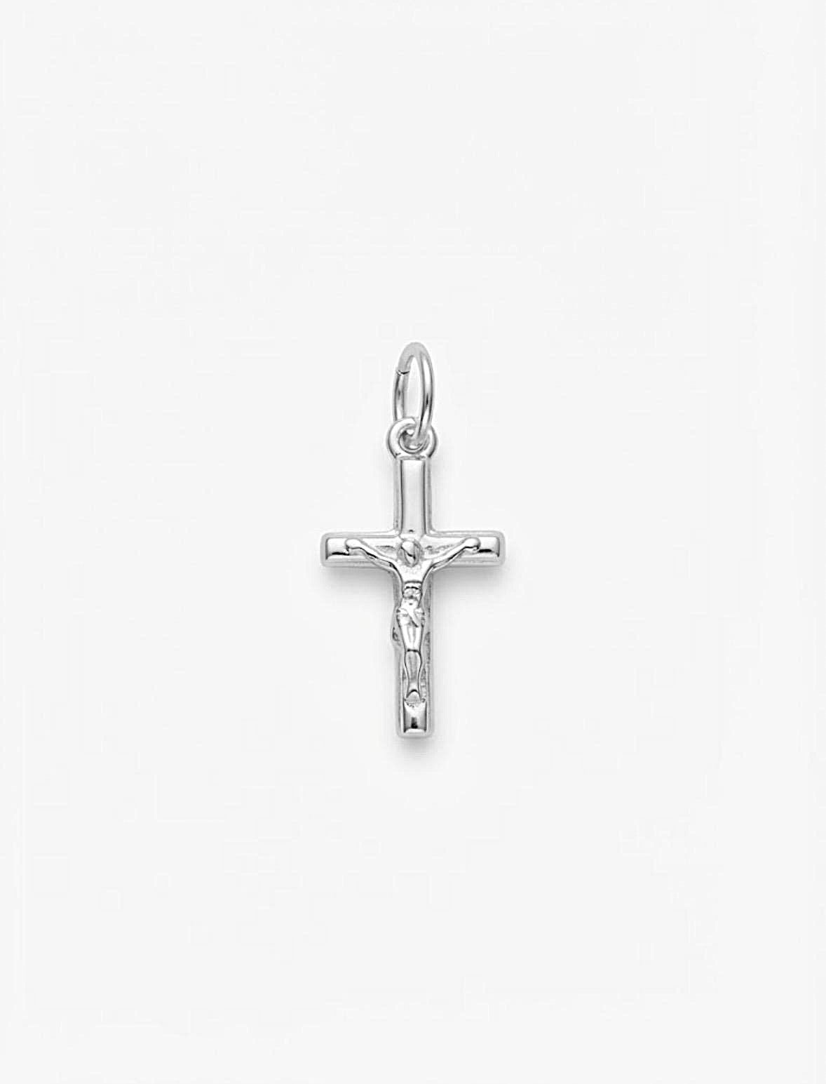 Colgante crucifijo de Cristo en plata de ley 925