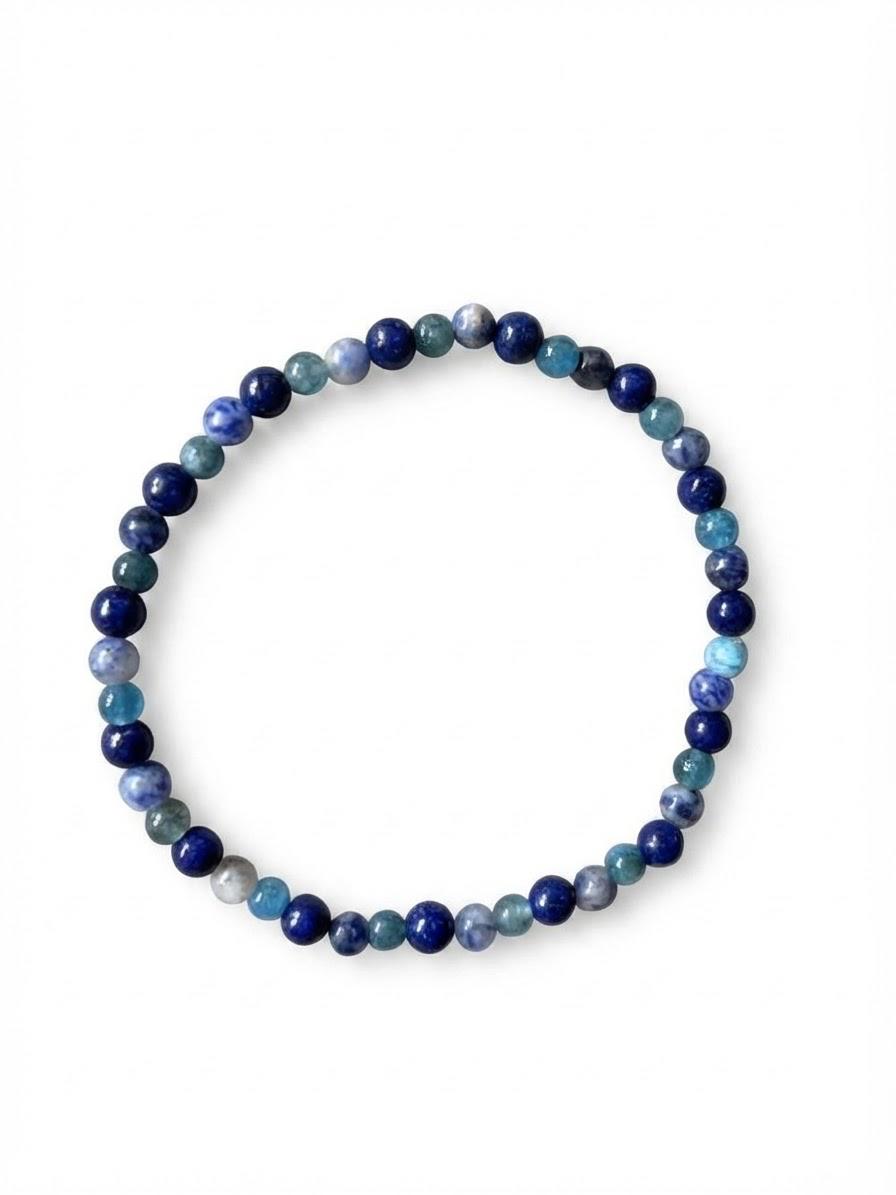 pulsera guía interior lapizlázuli, apatita y sodalita