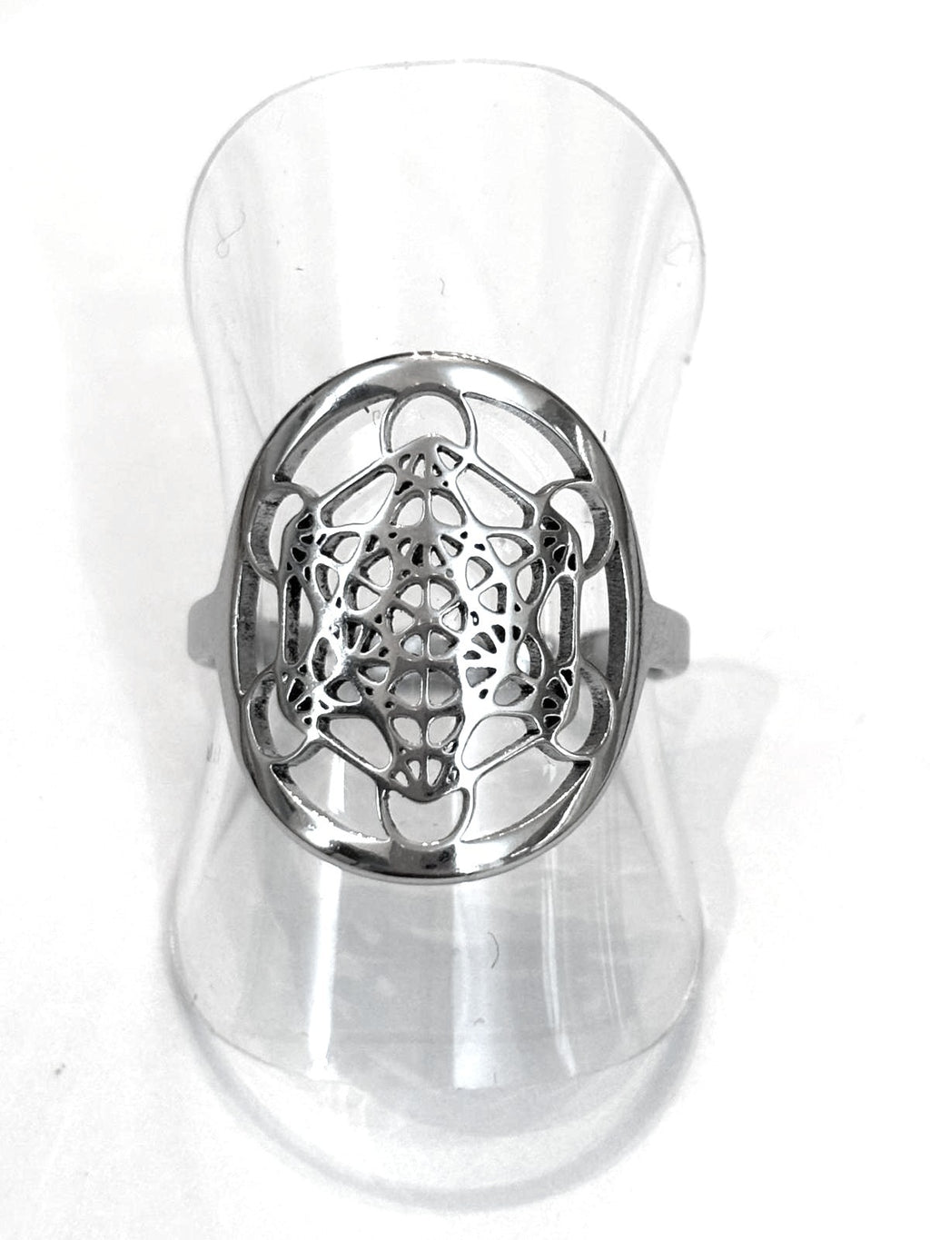 anillo ajustable metatrón ( acero inoxidable)
