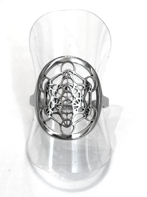 anillo ajustable metatrón ( acero inoxidable)