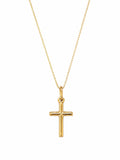 Collar cruz chapado en oro 18k sobre cadena fina dorada – Joyería religiosa 40ycuatro