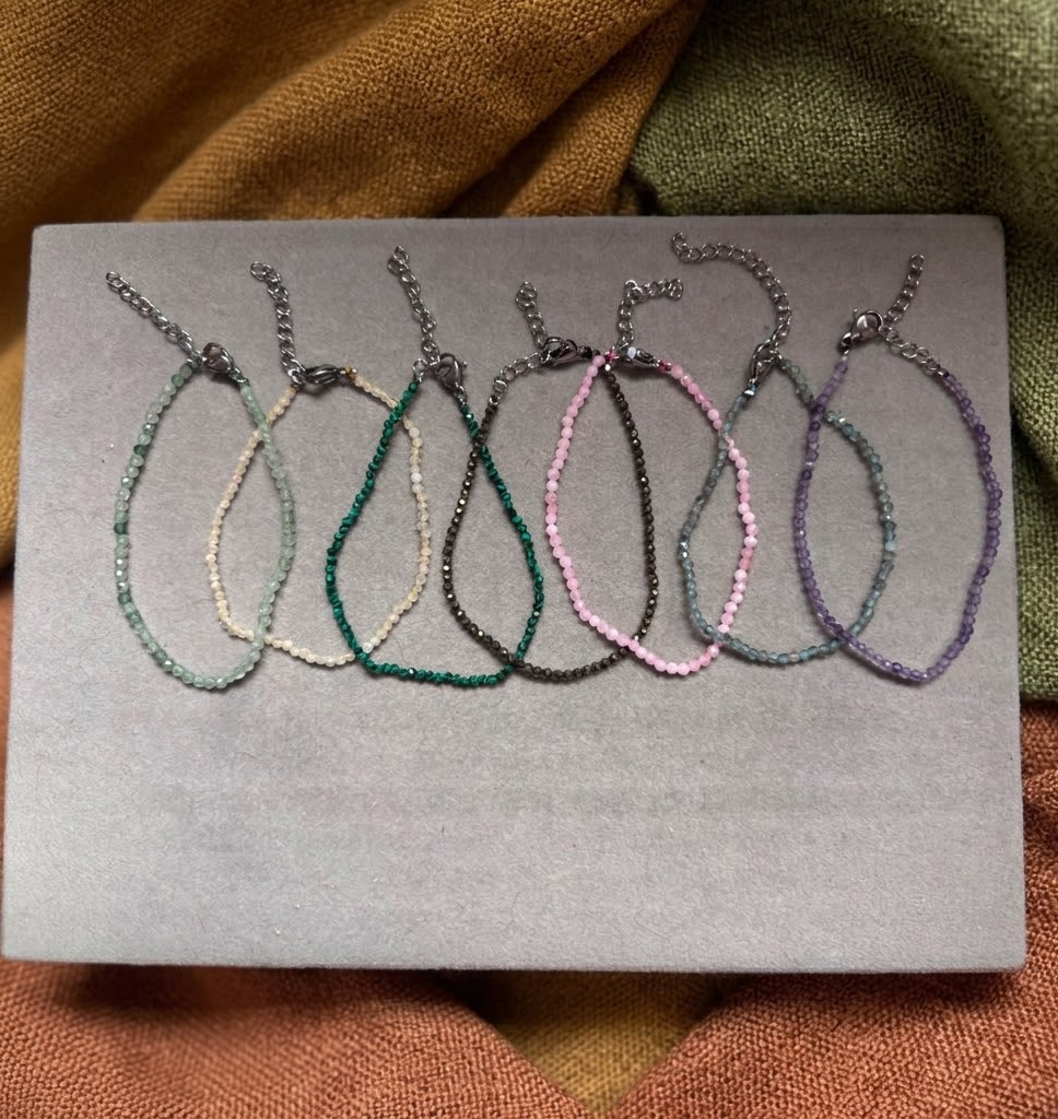 Pulseras de minerales naturales