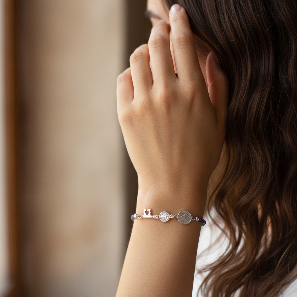Pulsera abre caminos con lapizlázuli