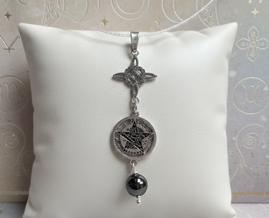 collar doble protección con Hematite