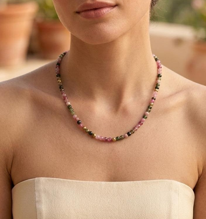 Collar turmalina de colores