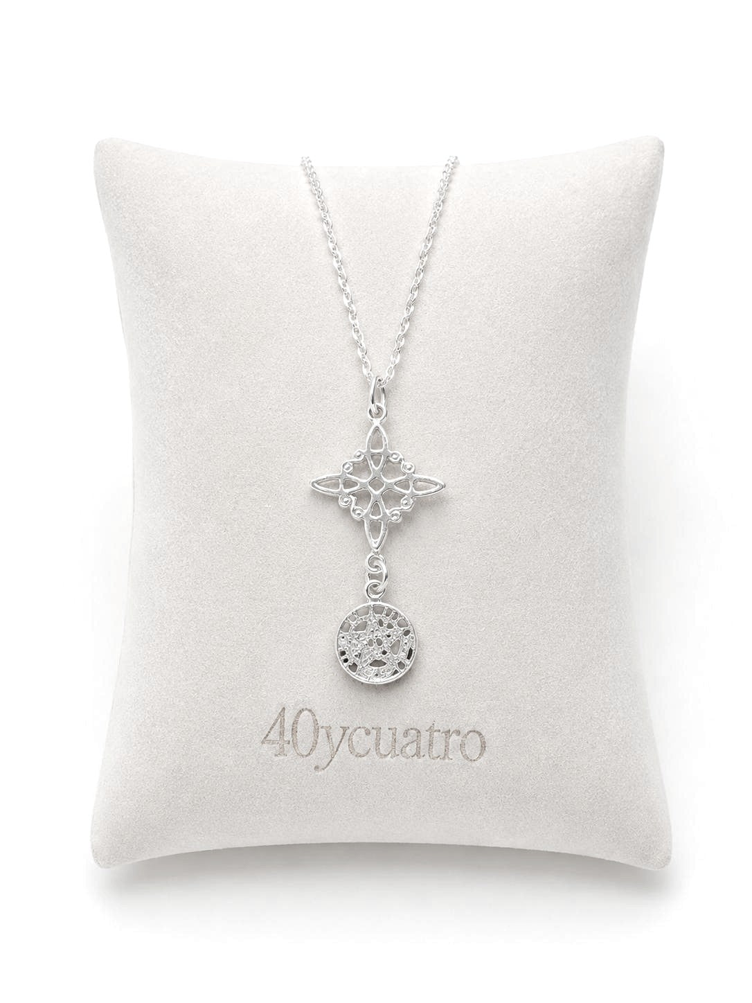 Collar amuleto doble protección Nudo de buja y tetrarámaton