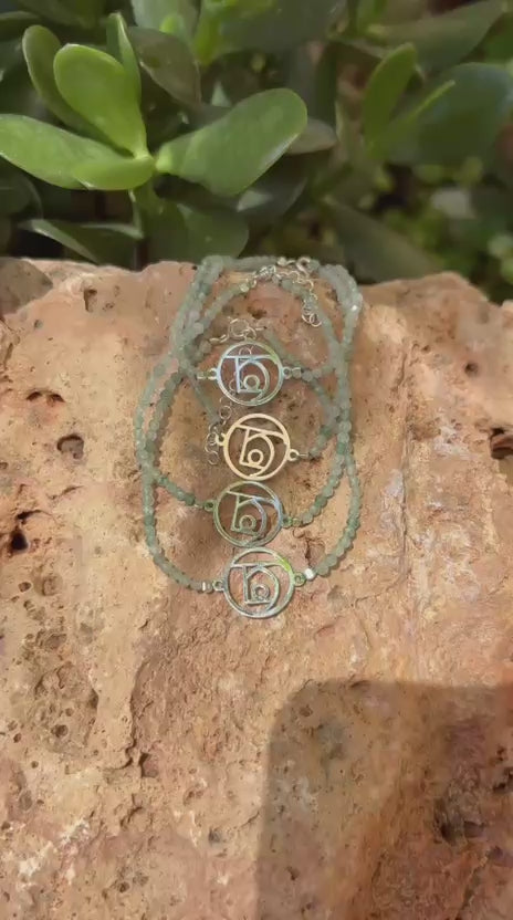Pulsera Cuarzo Verde y Sigilo de la Salud