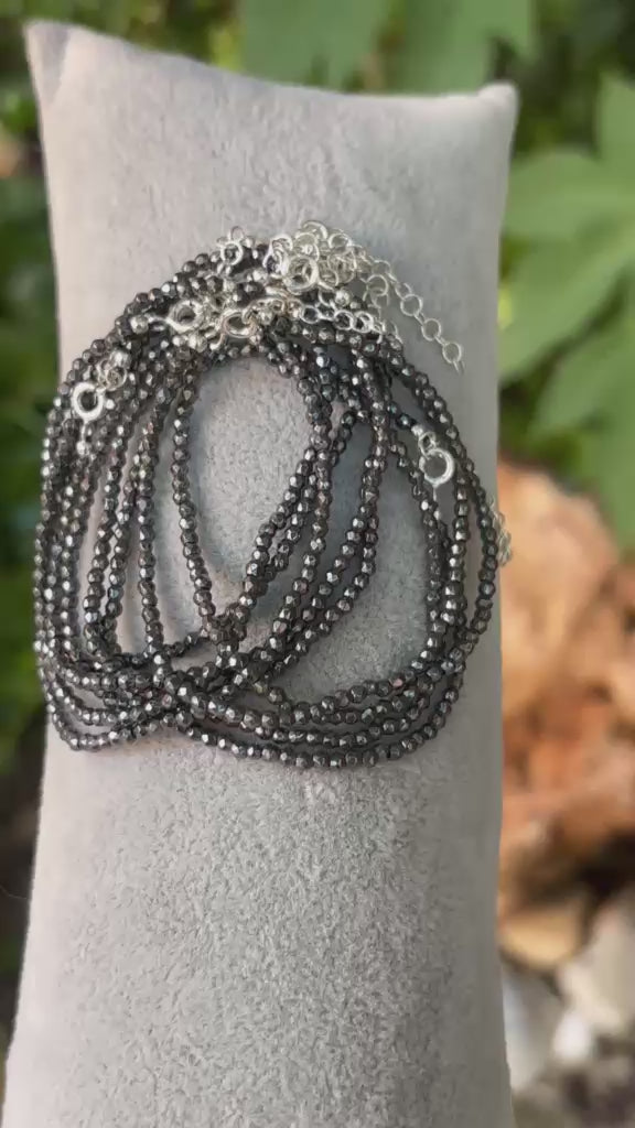 Pulsera Hematite Natural | Plata de Ley 925