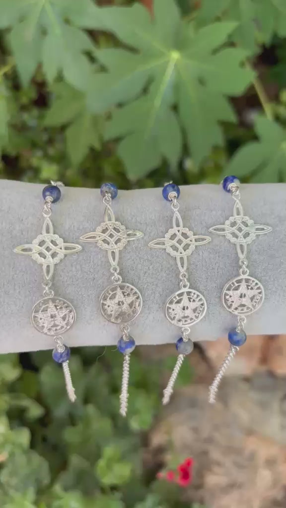 pulsera amuleto doble protección con lapizlázuli