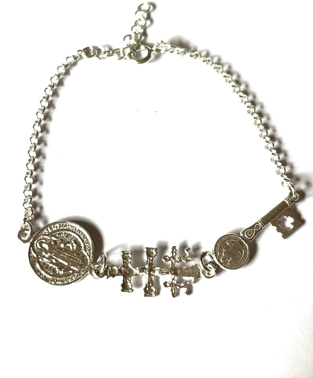 Pulsera triple protección religiosa plata 925 · 40ycuatro